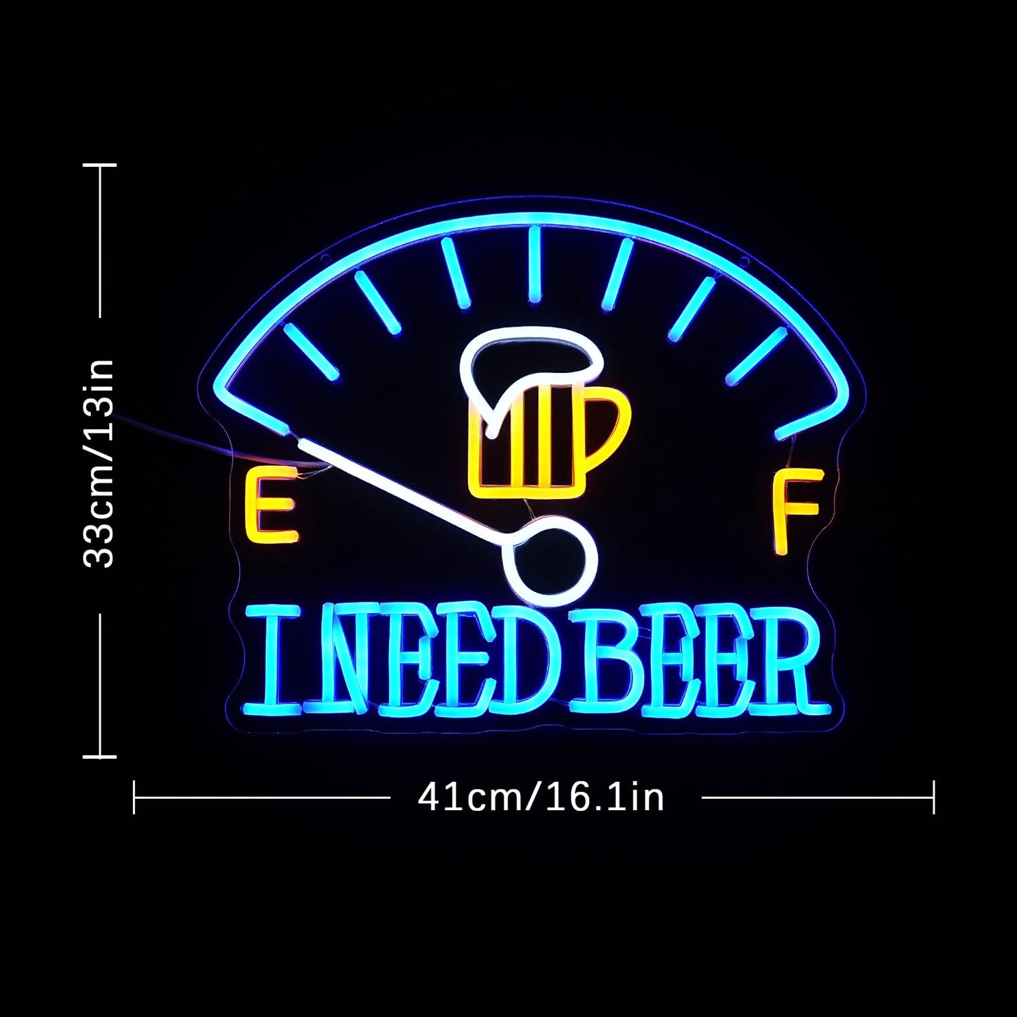 LULANMP I Need Beer Neon Sign for Wall Decor Beer Neon Light Dashboard LED Neon Sign Beer Foam LED Neon Light for Bedroom Bar Wine Cellar Restaurant