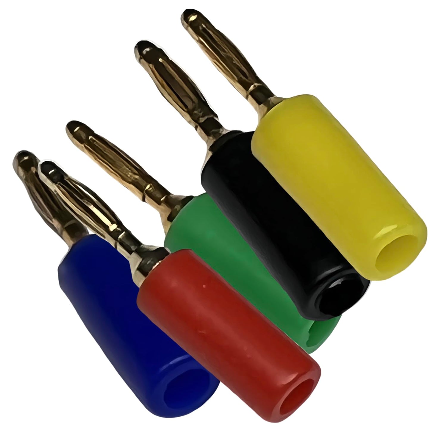 CESS 5-Colors 2mm Mini Banana Male Plug Jack Cable Connector (10 Pack)