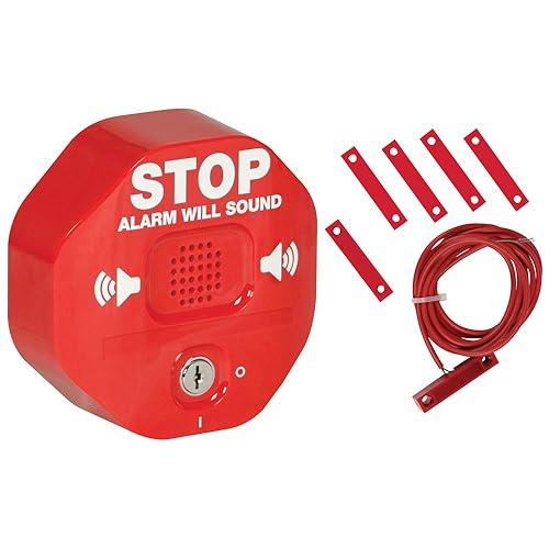 Safety Technology International, Inc. STI-6402 105 dB Exit Stopper® Multifunction Door Alarm for Double Doors with on/Off Switch and 9 Volt Battery