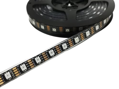 JIAANDA Smart LED Strip Lights;SK6813 Pixels Strip (Control Similar WS2815/WS2812B) Individually Addressable RGB LED Lights DC12V Input ;for Bedroom