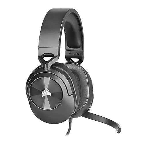 Corsair HS55 STEREO Wired Gaming Headset - Carbon - Stereo - Mini-phone (3.5mm) - Wired - 32 Ohm - 20 Hz to 20 kHz - Over-the-head - Binaural…
