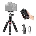 NEEWER Mini Desk Camera Tripod with Cell Phone Holder Compatible with iPhone for Video Recording Filming, 20"/50cm Small Portable DSLR Camcorder