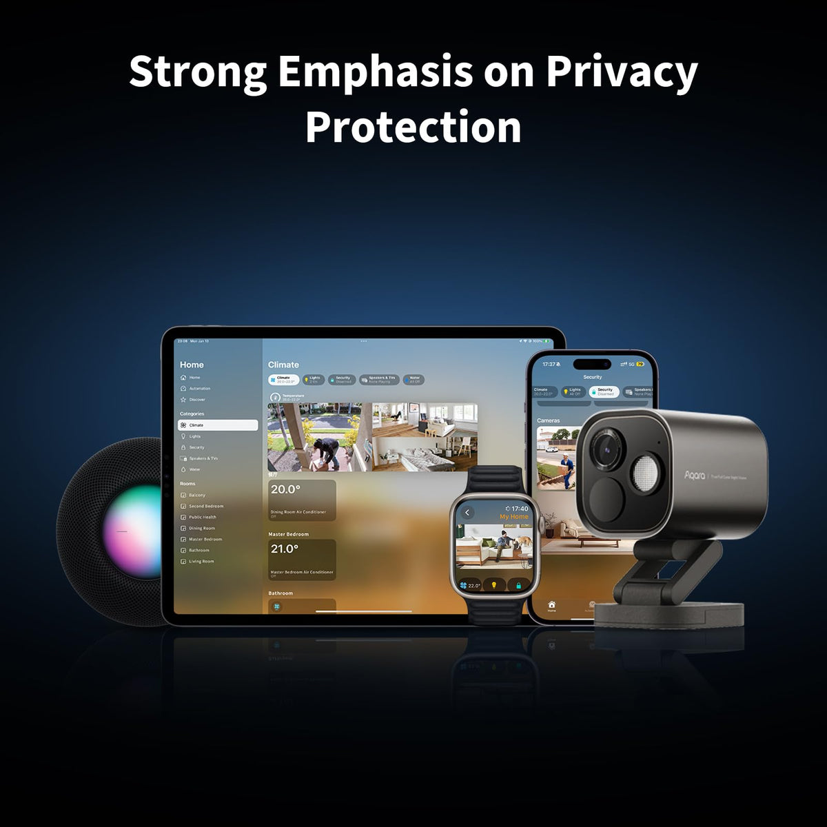 Aqara 4MP Camera Hub G5 Pro WiFi, True Color Night Vision Security Camera Outdoor, 2.4/5Ghz WiFi, HomeKit Secure Video, Thread Border Router, Local