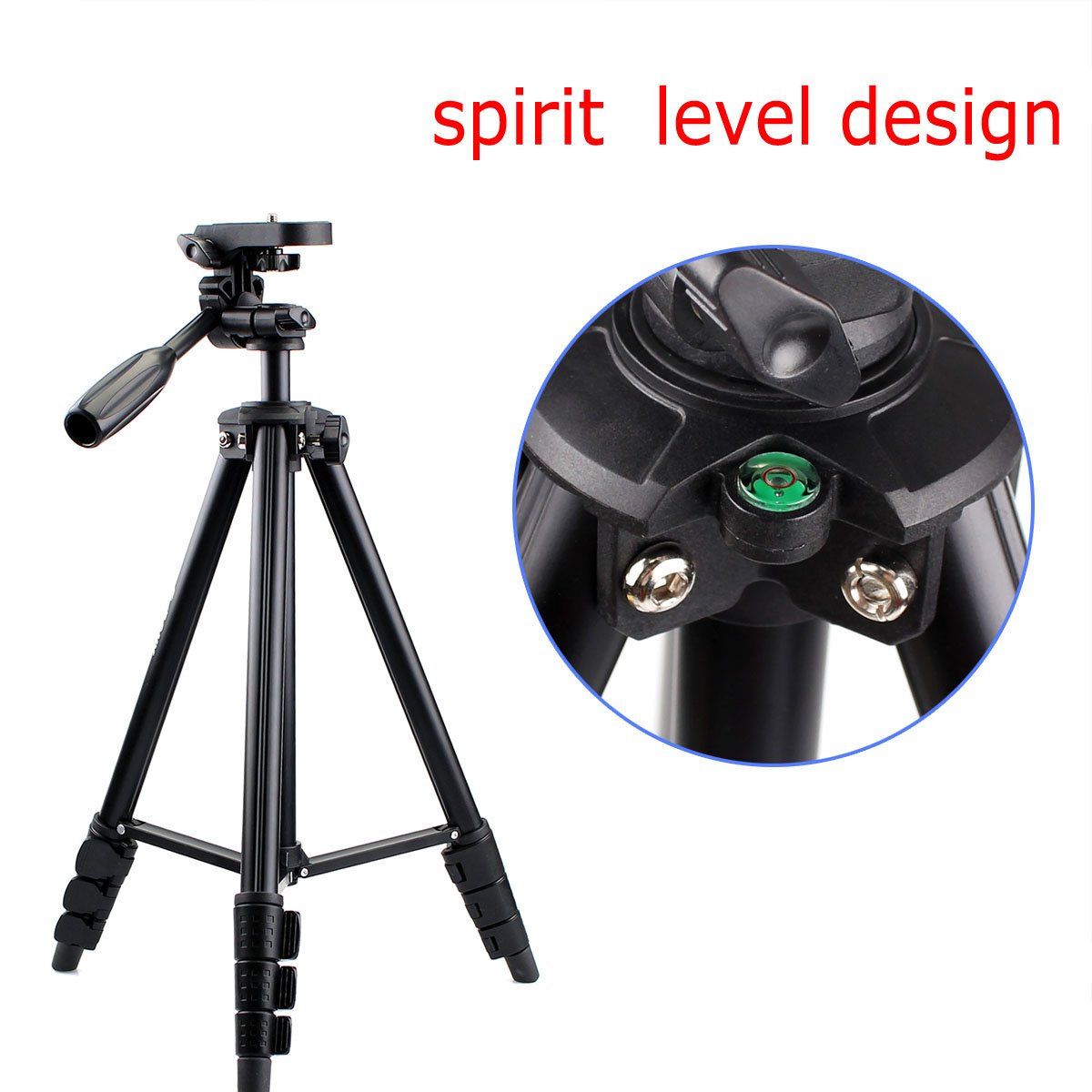 SVBONY SV101 Spotting Scope Tripod 54 inches Travel Tripod Digital SLR Camera Video Spotting Scope Aluminum Alloy Portable Anti-Skid Tripod