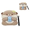 Rertnocnf Case Compatible with AirPods Pro 3 2025, Cute Kawaii Otter Design Case Cover, Portable Soft Silicone Wireless Charging Earphone Shockproof