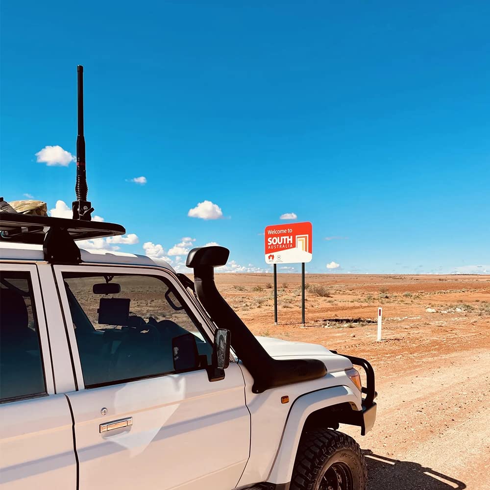 DITKOK Folding Antenna Mount - Roof Rack Mounting Bracket Kit, Fits Crossbars and Platforms, Folding Aerial Bracket for Antennas, Flags and Small LED