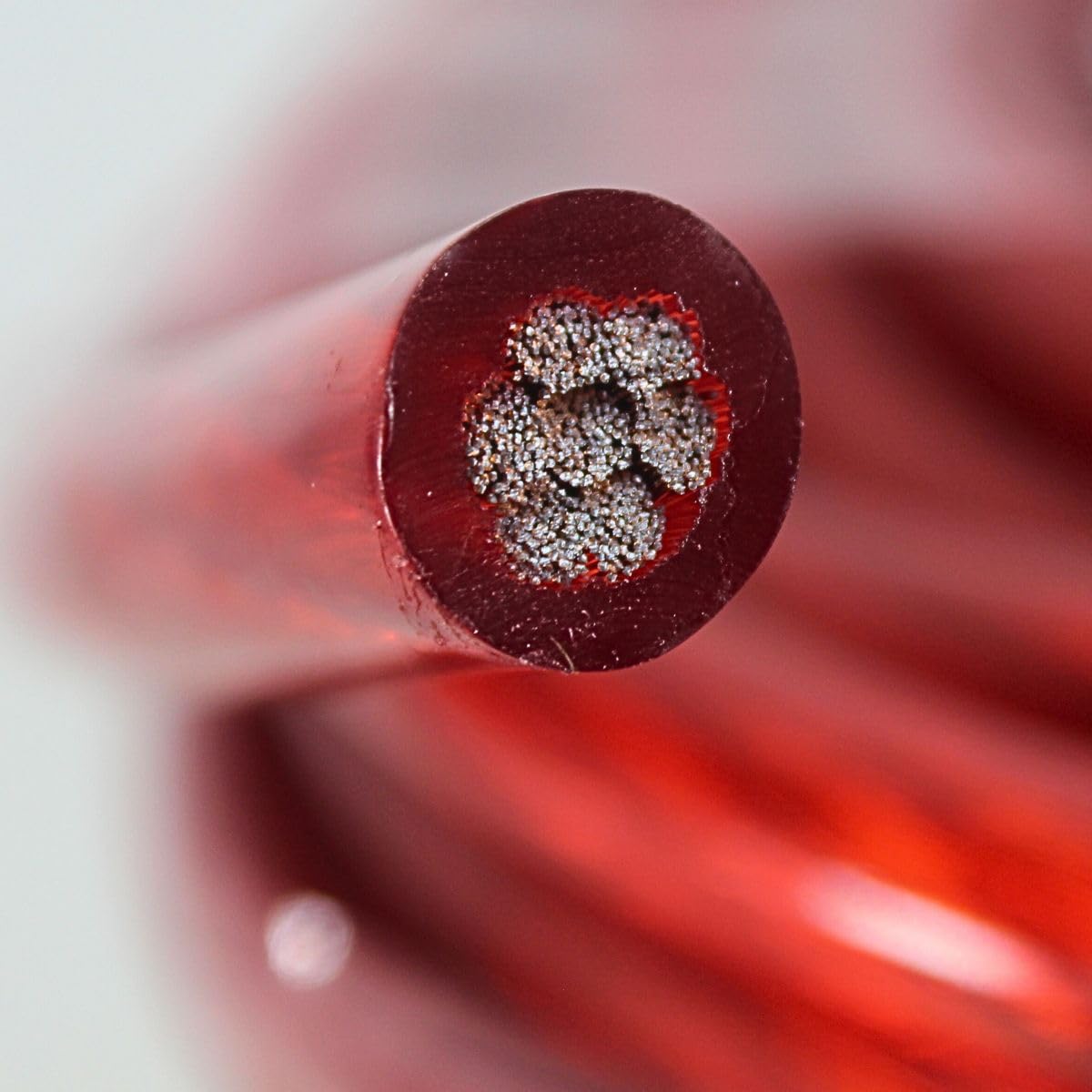 50Ft Pre Cut 0 Ga Black and Red CCA Power/Ground Wire Coil for Car Audio Systems (Red)