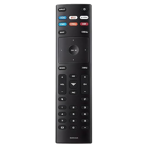 XRT136 Vizio Smart TV Remote Replacement - Easy Setup, Infrared, Shortcut Keys, Universal Remote for SmartCast TVs - Vizio Remote Control Replacement