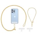 MoKo Phone Lanyard Crossbody, Universal Phone Chain for iPhone, Samsung, Most Smartphones, Neck Strap × 1, Beaded Wrist Strap x 1, Patches × 2
