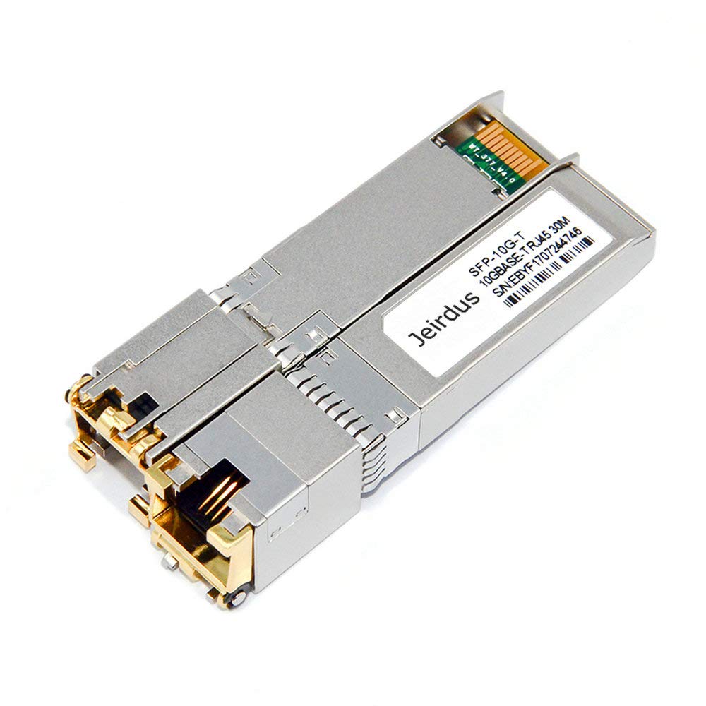 Jeirdus for Extreme Compatible 10GBase-T SFP+ Module 10 Gigabit RJ45 Copper Transceiver 30-Meter