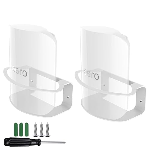 Neeotyy Metal Wall Mount for eero Pro 7, Heavy-Duty Metal Bracket, Secure Cable Management, Includes Screws & Screwdriver, Easy Installation