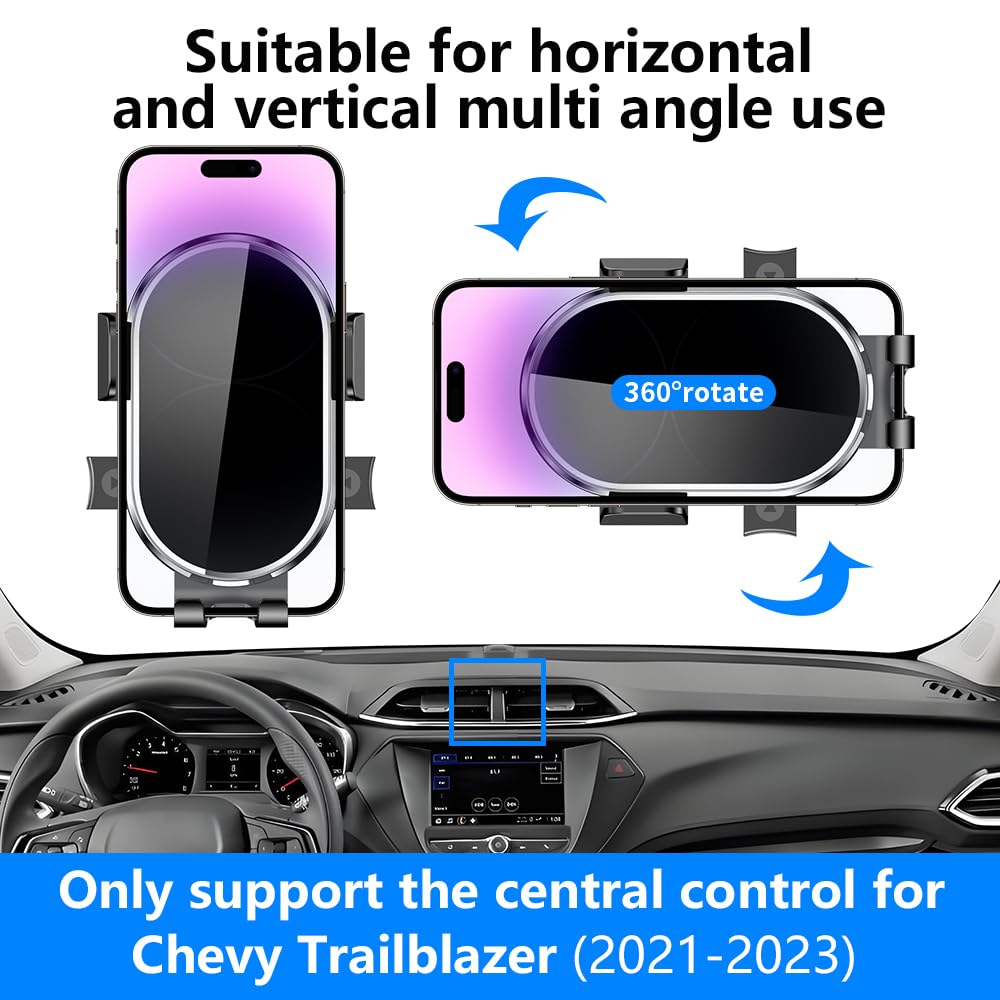 YEGZA Car Phone Holder for Chevy Chevrolet Trailblazer 2021 2022 2023 Auto Accessories Navigation Screen Bracket Interior Cell Mobile Phone Mount