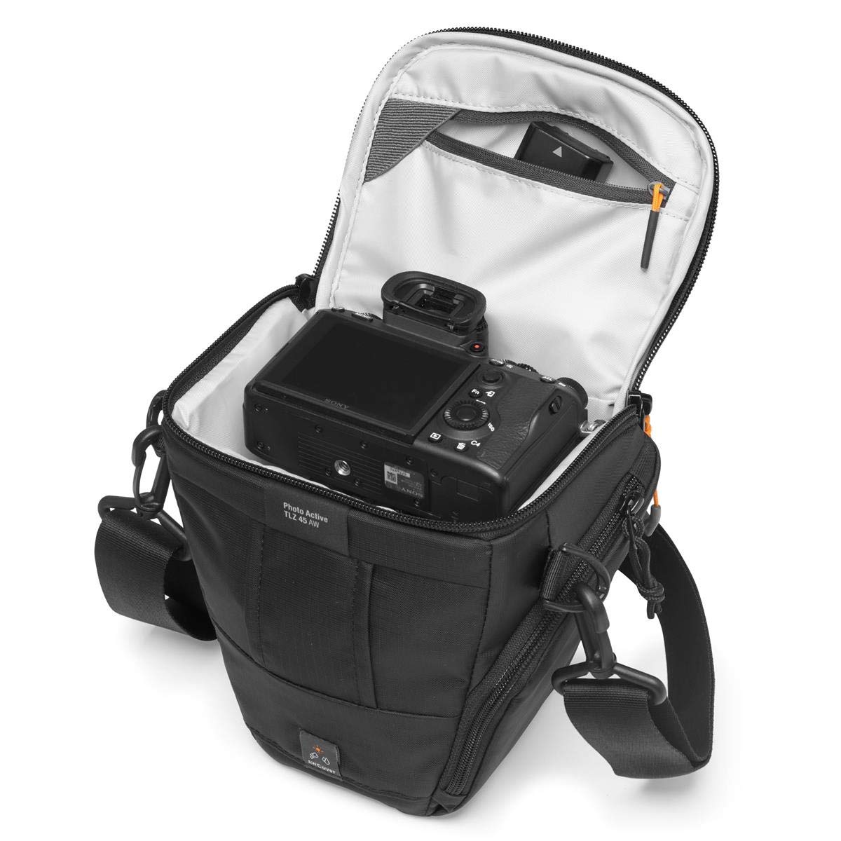 Lowepro Photo Active TLZ 45 AW Mirrorless and DSLR toploader- Removable Shoulder Strap - organizing Pockets - for Mirrorless Like Sony Apha 9