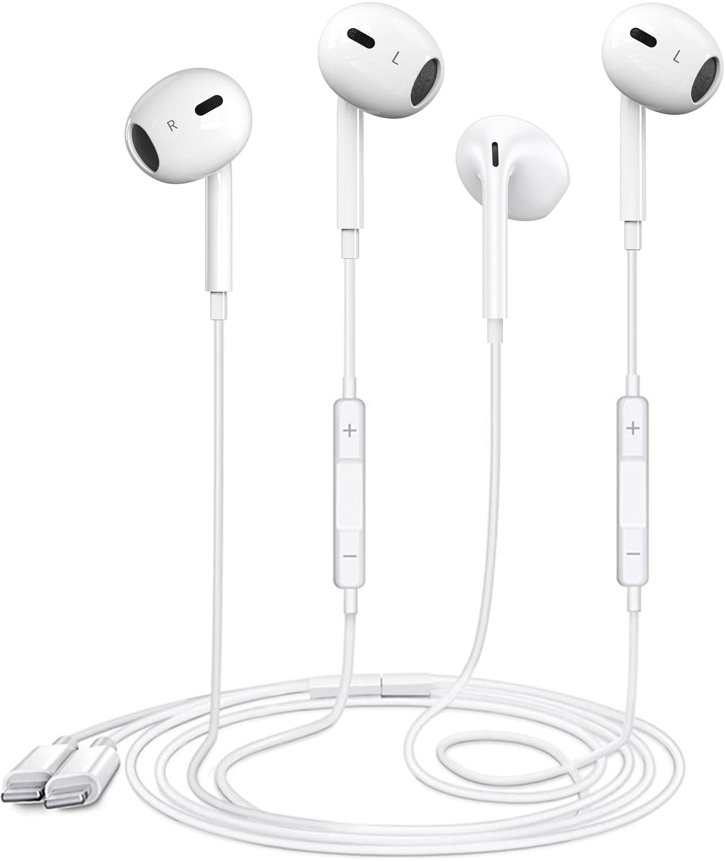 YouthCity 2 Packs for iPhone Headphones Wired Earbuds/Earphones