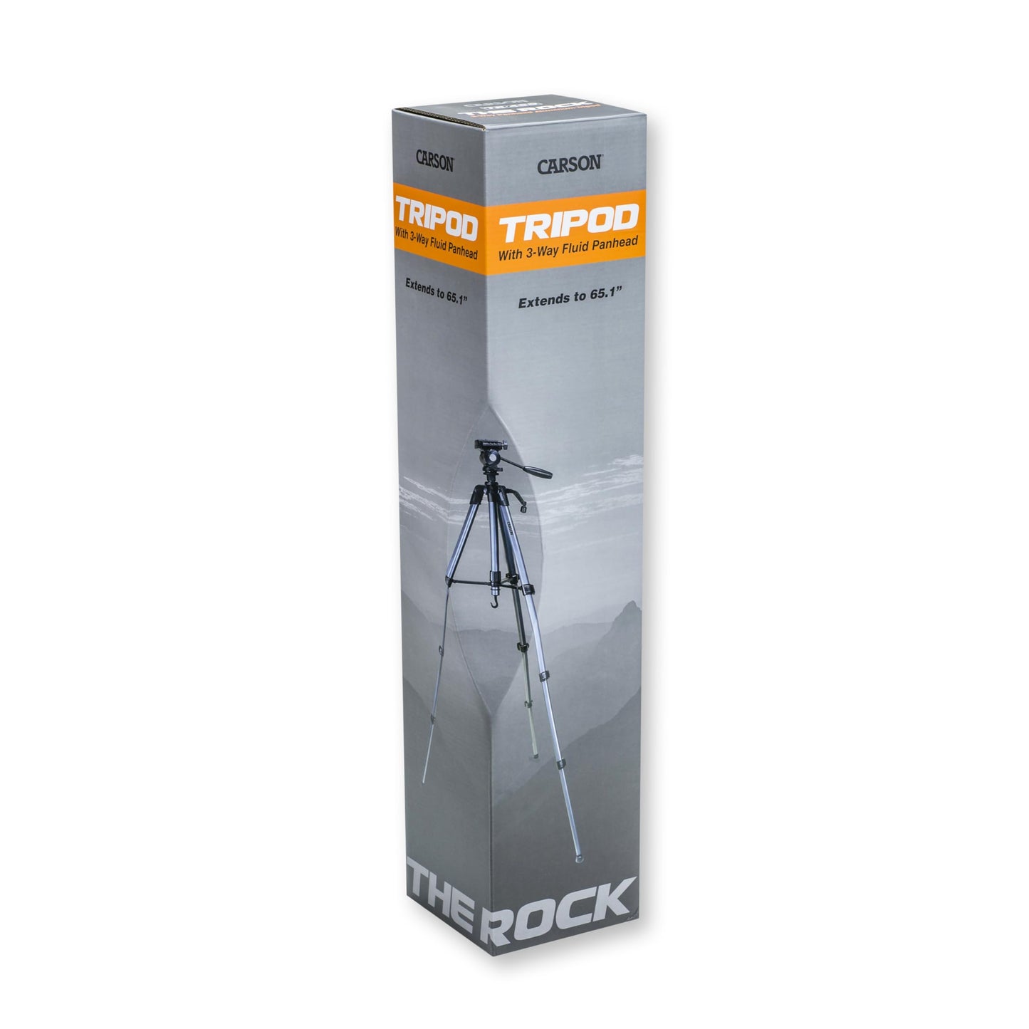 Carson The Rock Series 65.1'' 3-Way Fluid Panhead Tripod (TR-400)