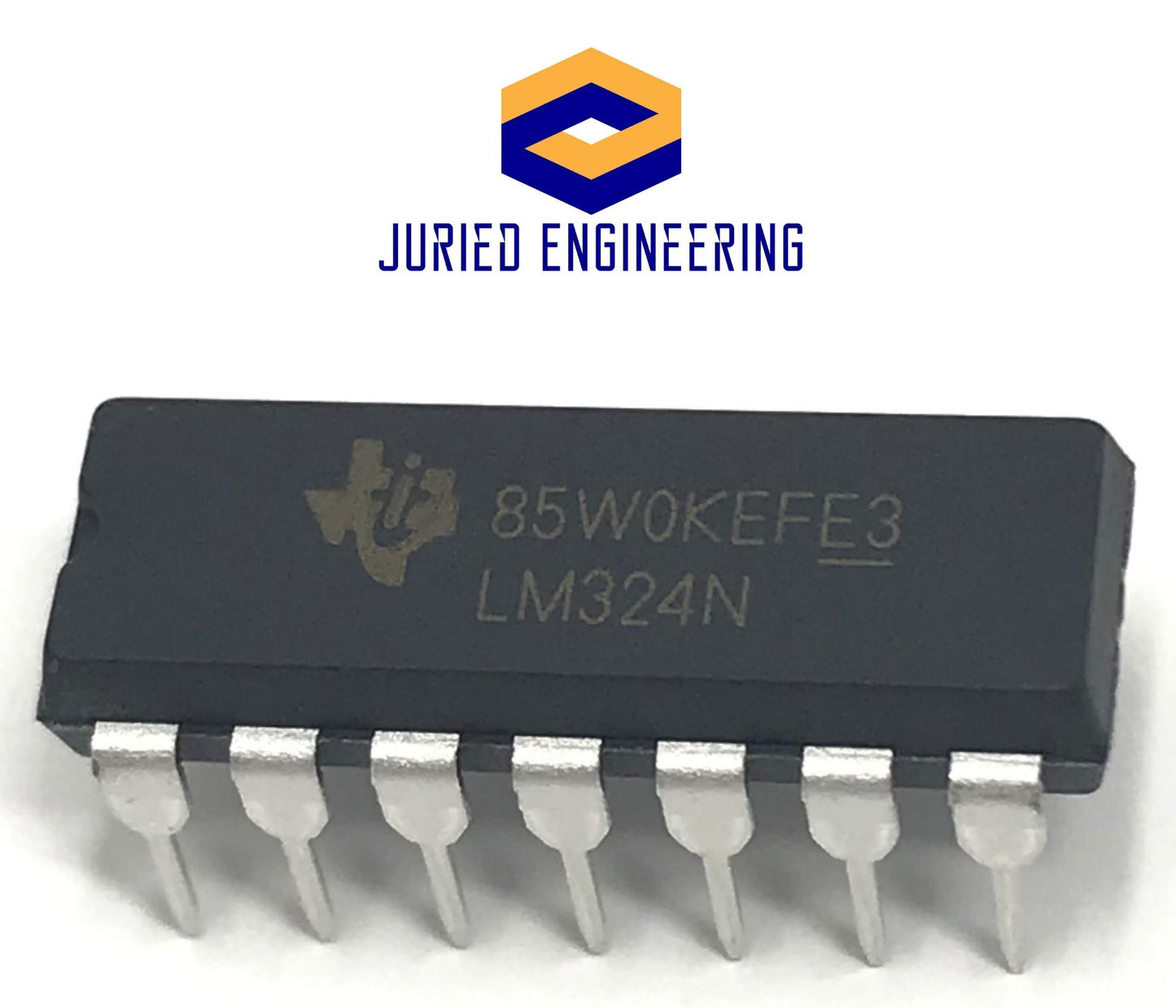 Juried Engineering LM324N LM324 Quadruple Independent High-Gain Frequency-Compensated Operational Amplifier Op-Amp IC DIP-14 14-PIN DIP