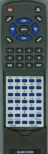 Replacement Remote for Advent 1365326, ADVDLX10, ADVDLX9, 136-5326