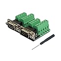 DB9 Breakout Connector Male, RS232 Serial 9 Pin Connector Db9 Terminal (Pack of 2)
