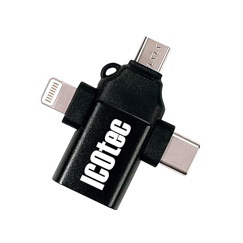 Icotec OTG Multi-Function Adapter - USB/USB-C/Lightning/Micro USB Adapter