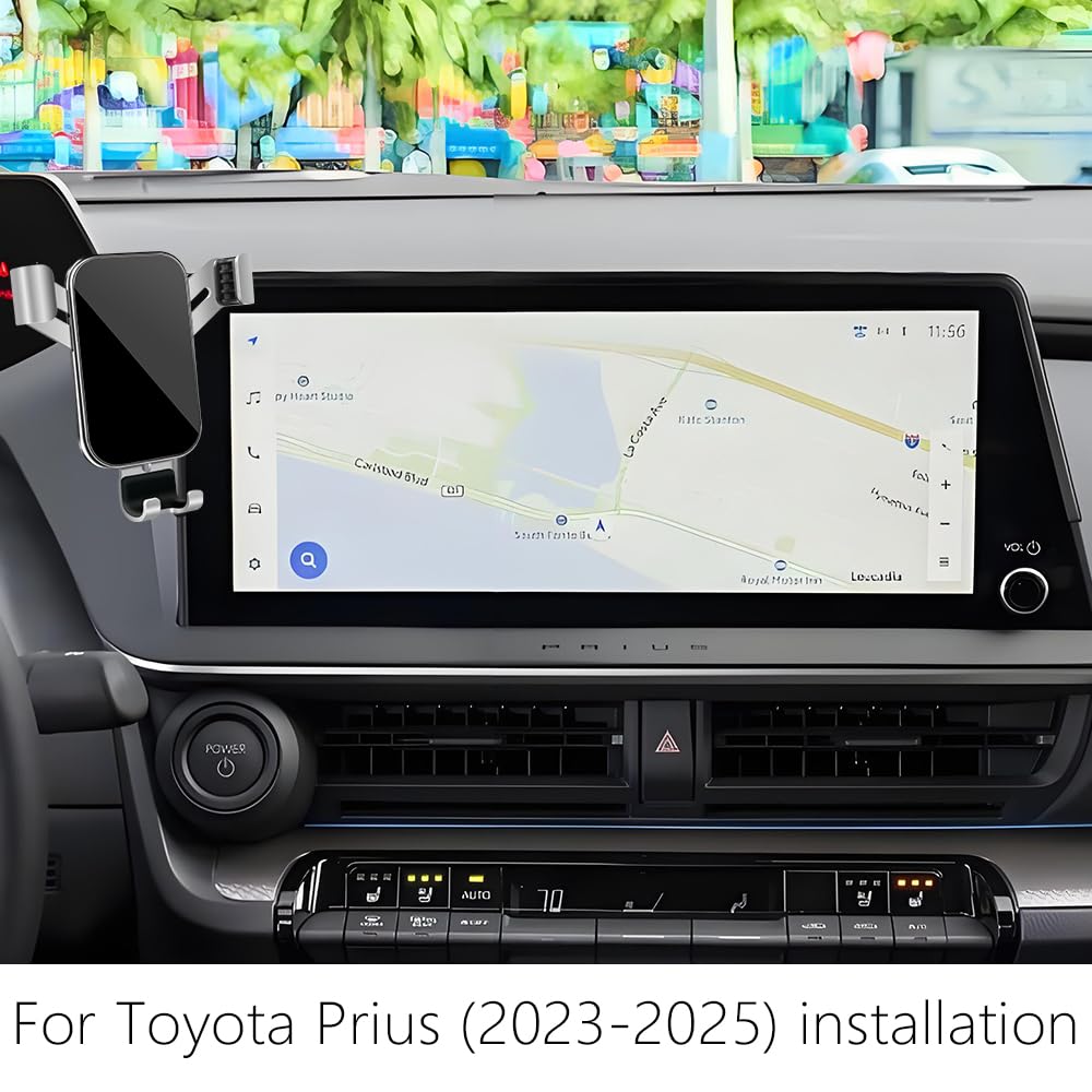 LUNQIN Car Phone Holder for 2023 2024 2025 2026 Toyota Prius Limited and XSE Premium?12.3-inch Touchscreen? Auto Interior Accessories Best Cell Phones
