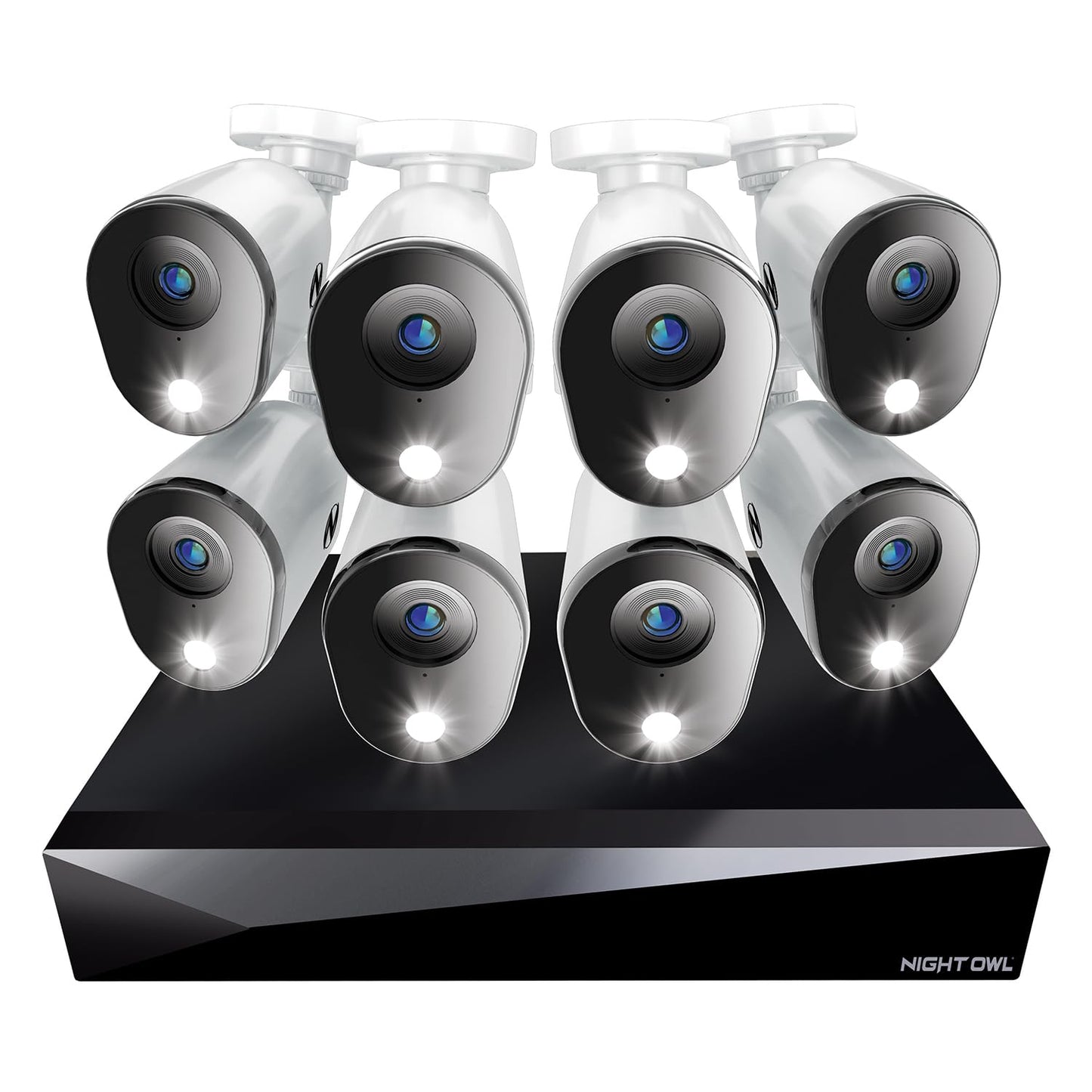Night Owl 2-Way Audio 20 Channel DVR Video Home Security Camera System with (8) Wired 1080p HD Indoor/Outdoor Deterrence Cameras and 1TB Hard Drive