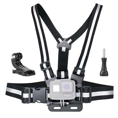 SOONSUN Chest Mount Strap Harness Chesty Mount Compatible with GoPro Hero 13, 12, 11, 10, 9, 8, 7, 6, 5, 4, 3, 2, 1, Session, Fusion, Max, AKASO