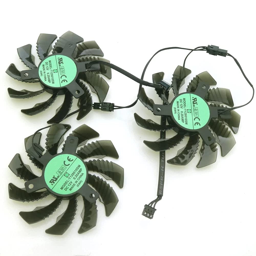 Rakstore T128010SM 75mm Graphics Card Cooling Fan Replacement for Gigabyte GTX 970 GV-N970WF3-4GD GV-N970WF3OC-4GD Cooler Fan