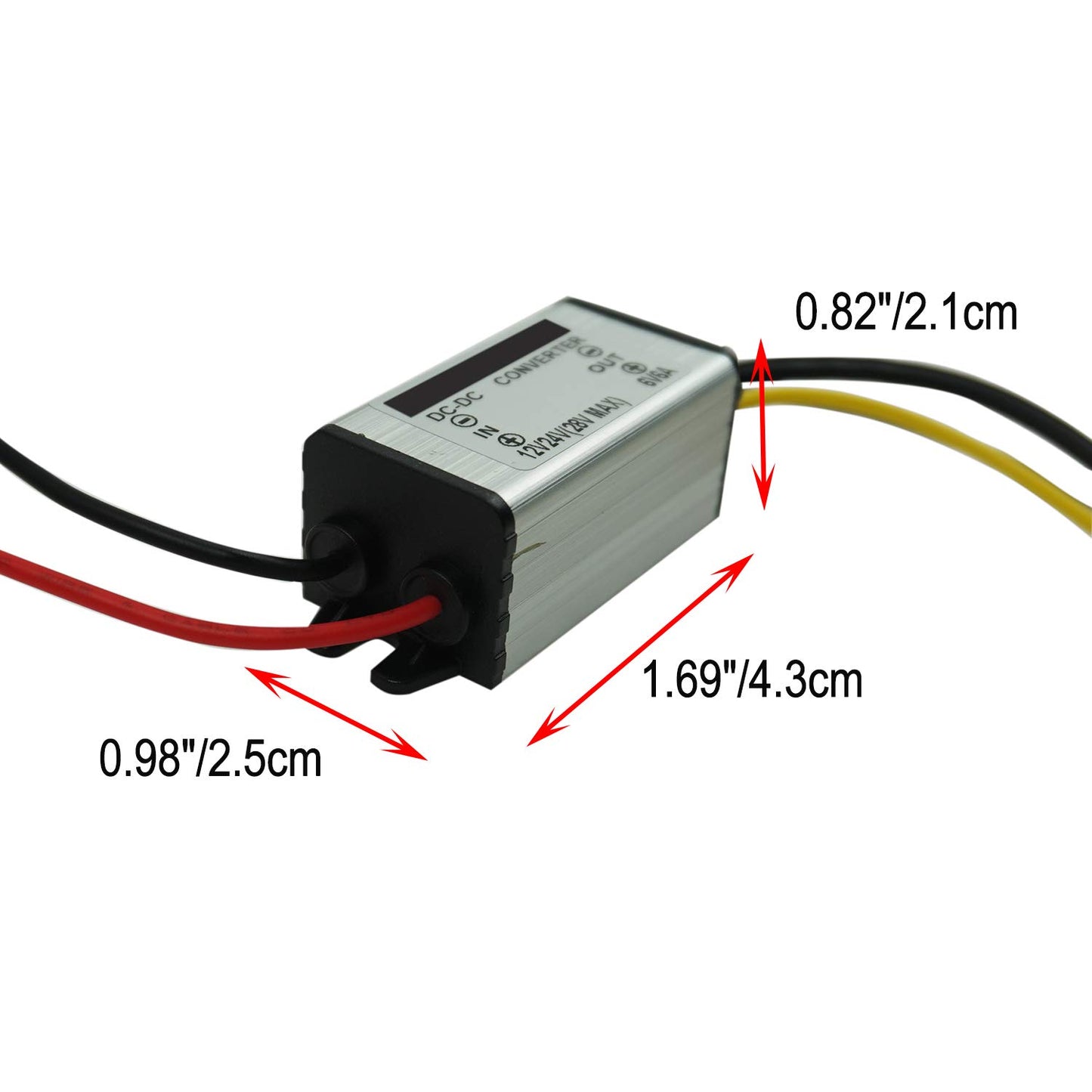 Proshopping DC Converter Regulator, 12V to 6V 6A 36W, Waterproof, High Efficiency, 5 Safety Protections, Fits 6V DC Appliances