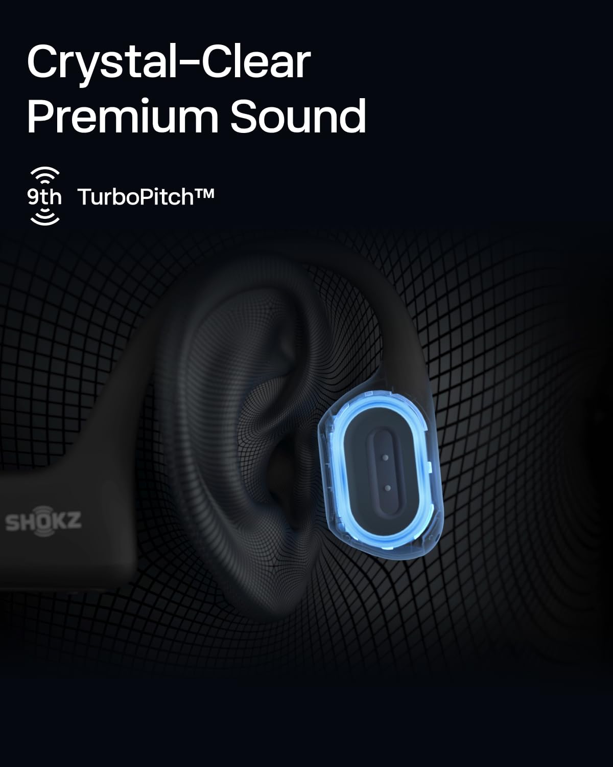 SHOKZ OpenRun Pro Mini - Premium Bone Conduction Open-Ear Bluetooth Sport Headphones - Sweat Resistant Wireless Earphones for Workouts and Running
