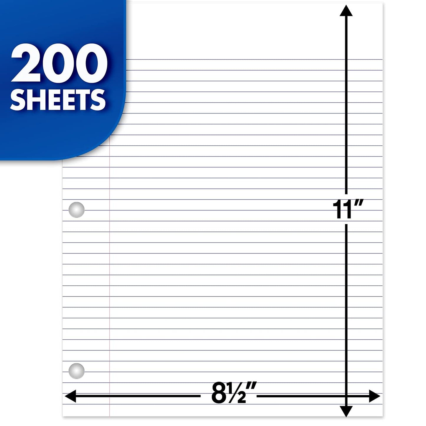 Mead Economical Filler Paper, College Ruled, 11 x 8-1/2, 200 Sheets