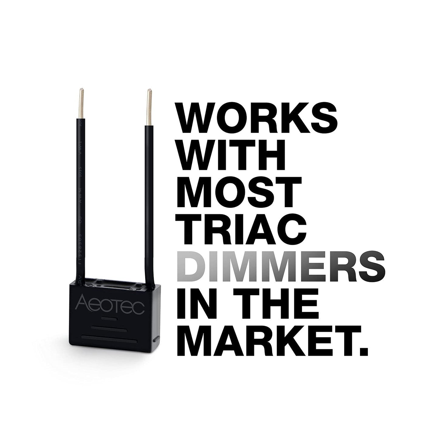 Aeotec ZW150 Nano Dimmer Bypass Load Resistor and Dummy Load for Dimmer TRIAC Dimmer Switches to Fix Flicker Problems - Black