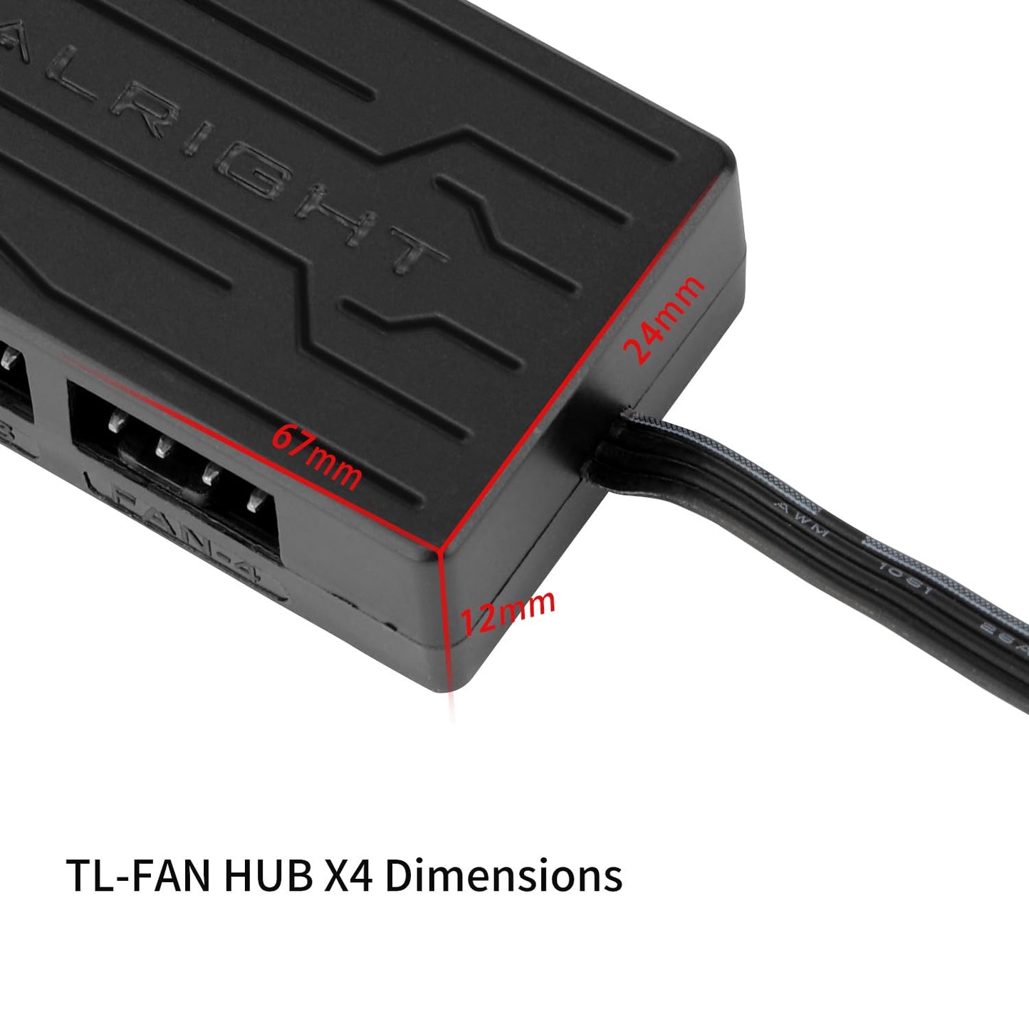 Thermalright FAN HUB X4 PWM Fan Controller - 4 Port 4-Pin, Multiple Interface Cooling Hub for 4 Groups of PC Fans, SATA Power Cord