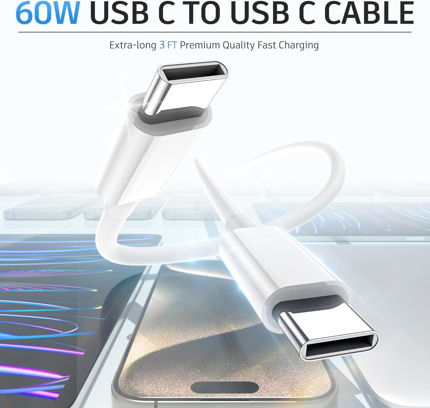 2Pack USB C Fast Charger for iPad Pro 13(M4)/iPad Pro 12.9/11 in 2025-2018,iPad Air 6th(M2)/5th/4 10.9",iPad 11/10/Mini 7/Mini 6th,iPad Charger Fast