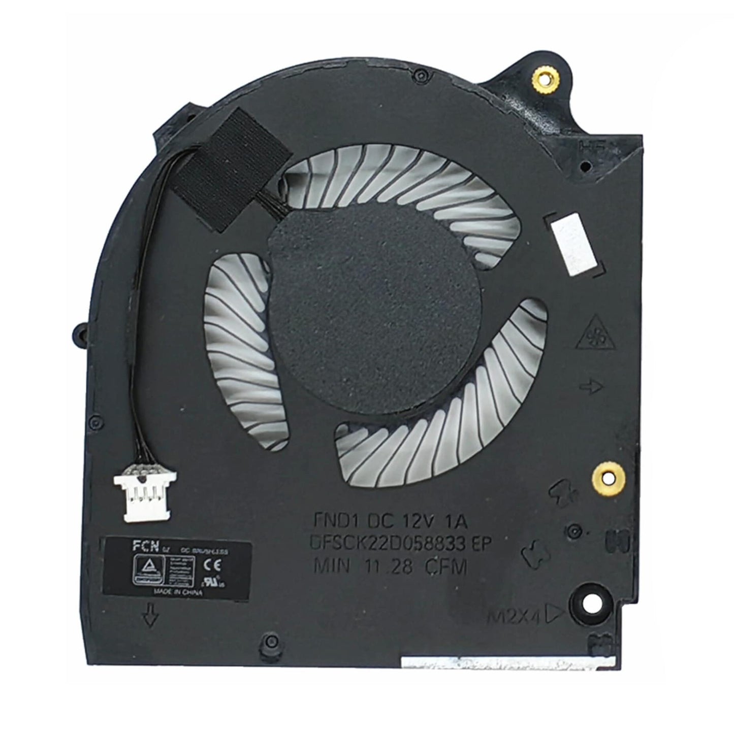 Fleshy Leaf Laptop CPU+GPU Cooling Fan for Dell Alienware M15 R5/R6 Ryzen 5/6 2021 Series, 12V, 4-Pin, 2 Fans