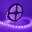 LightingWill Super Bright 60W LED UV Black Light Strip, Waterproof Blacklights 5M/16.4ft 3528SMD 300LED Ultraviolet Light for Party Night Fishing