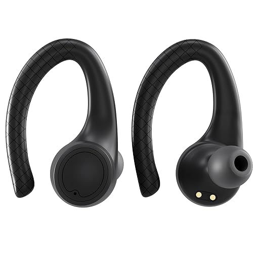 Coby True Wireless Bluetooth Earbuds, Interchangeable Ear Hooks and Tips, Multi-Sized Ear Gels, Sweat-Resistant Design, 14-Hour Play Time, Drop-Proof…