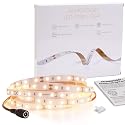 JAUHOFOGEI Warm White LED Strip Lights 12V Cuttable, Flexible Sticky Tape Light for Home Accent Lighting, Kitchen Cabinet Shelves Lighting, Bedroom