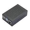Raspberry Pi 4 Case RPI 4 Aluminum Case RPI 4B Metal Shell Black Enclosure for RPI 4 Model B (Black)