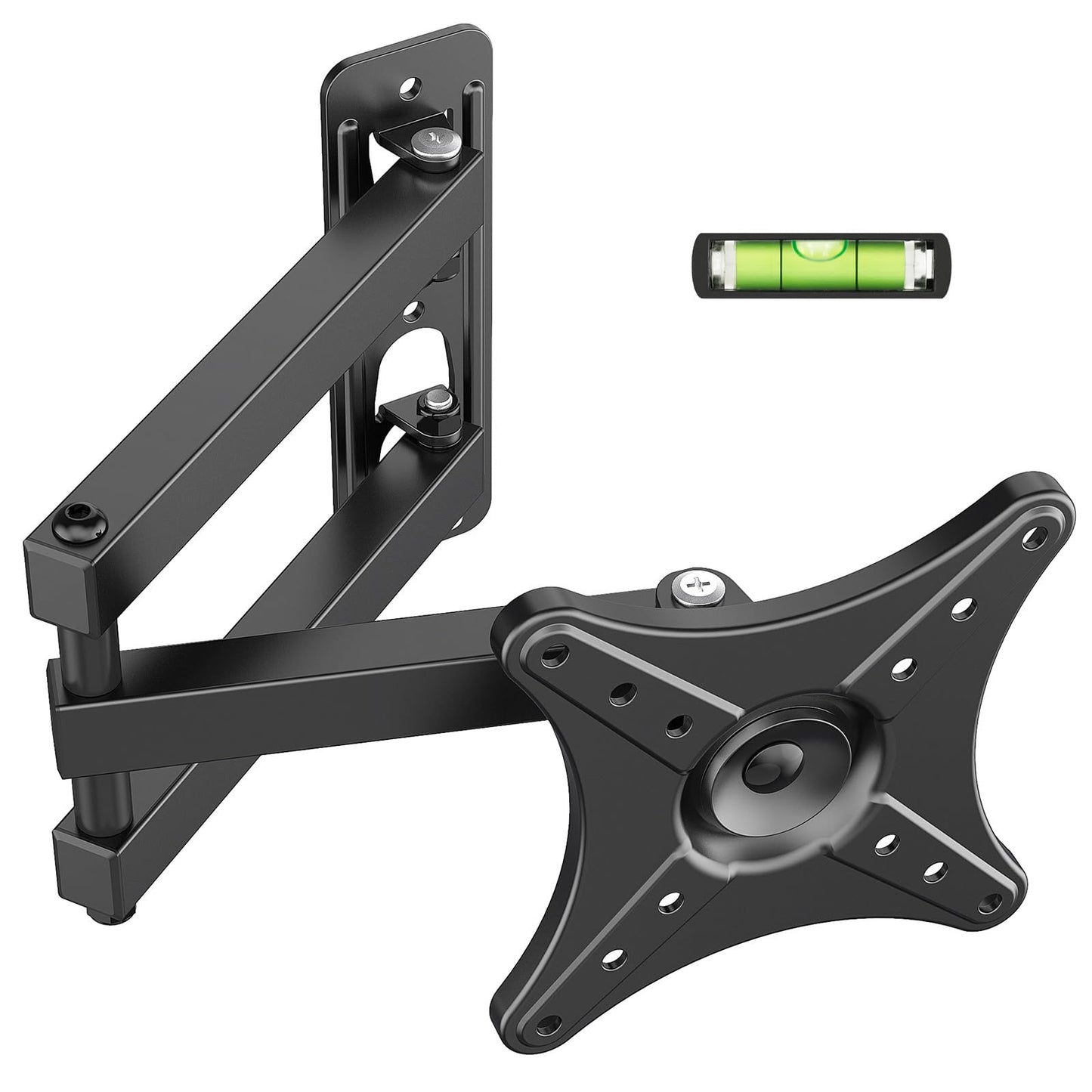 IWORKBOARD Full Motion TV Monitor Wall Mount Bracket for Most 13-32 Inch LED LCD Flat Curved Screen, Max VESA 100x100mm up to 33lbs, 360° Rotation