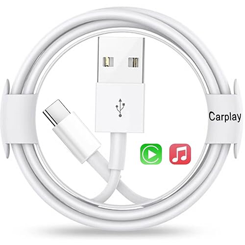 AKWOR Car Carplay Cable Adapter for iPhone 15/16 Charger Cord, 3FT USB A to USB C Cable Compatible for iPhone 16/15 Pro Max Plus, iPad 10th, iPad Pro
