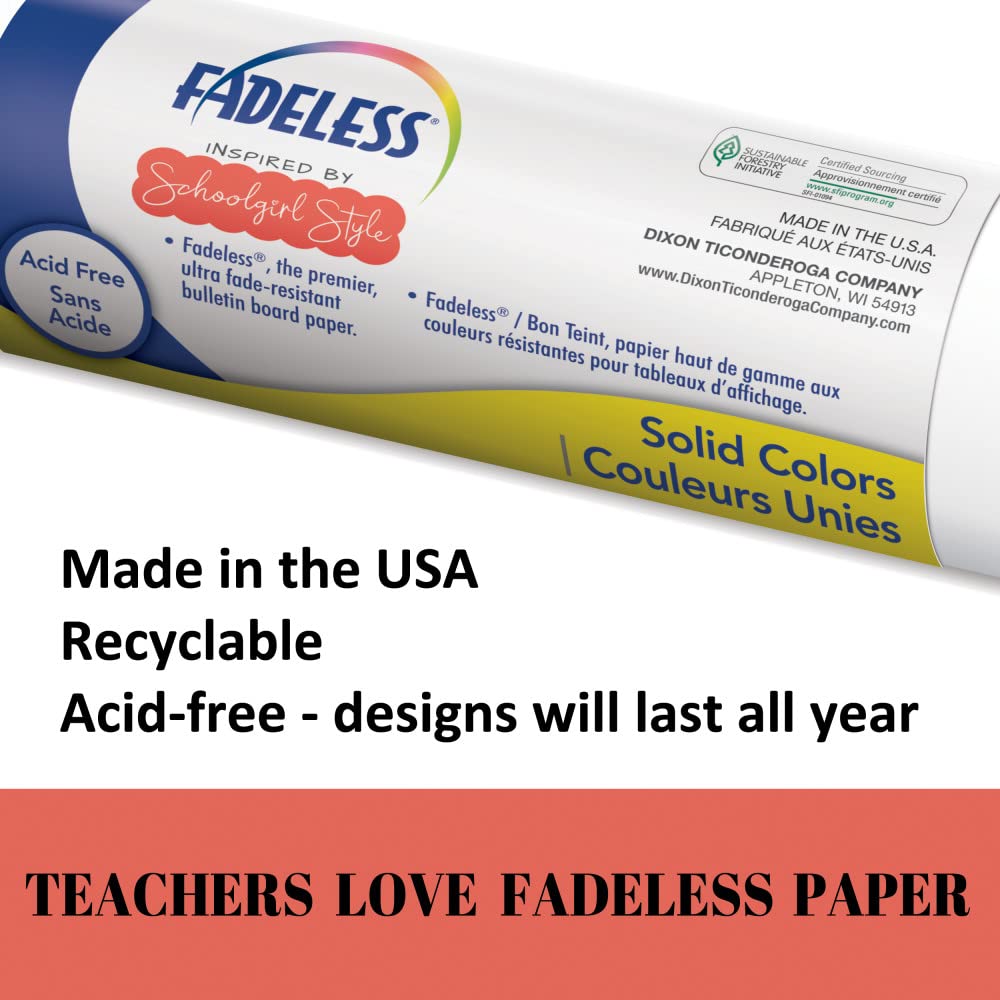 Fadeless Schoolgirl Style Bulletin Board Paper, Lavender Haze, 47.25" x 12', 1 Roll