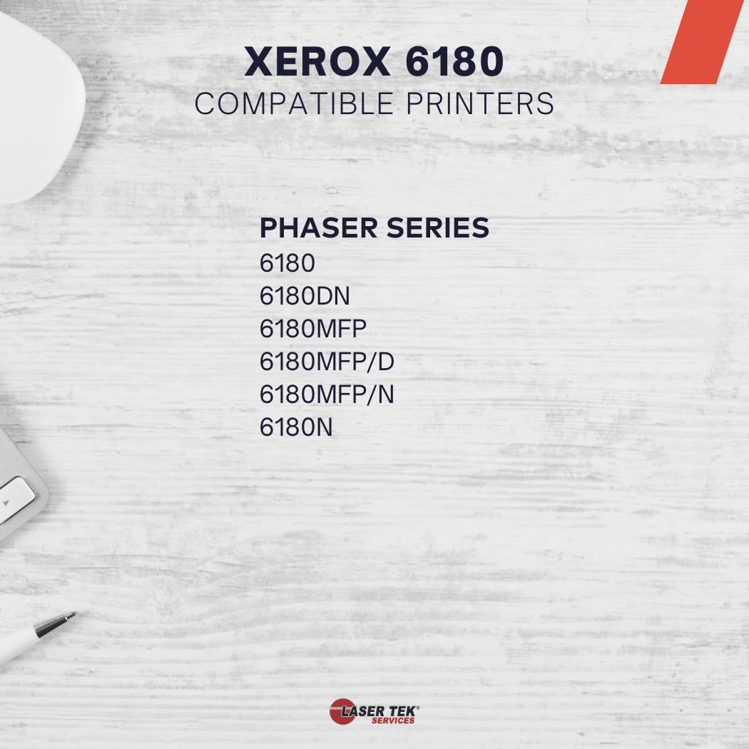 Laser Tek Services Compatible 113R00726 Toner Refill Kit - Refills 6180 (113R00726) Toner Cartridges - Works with Xerox Phaser 6180, 6180N, 6180DN