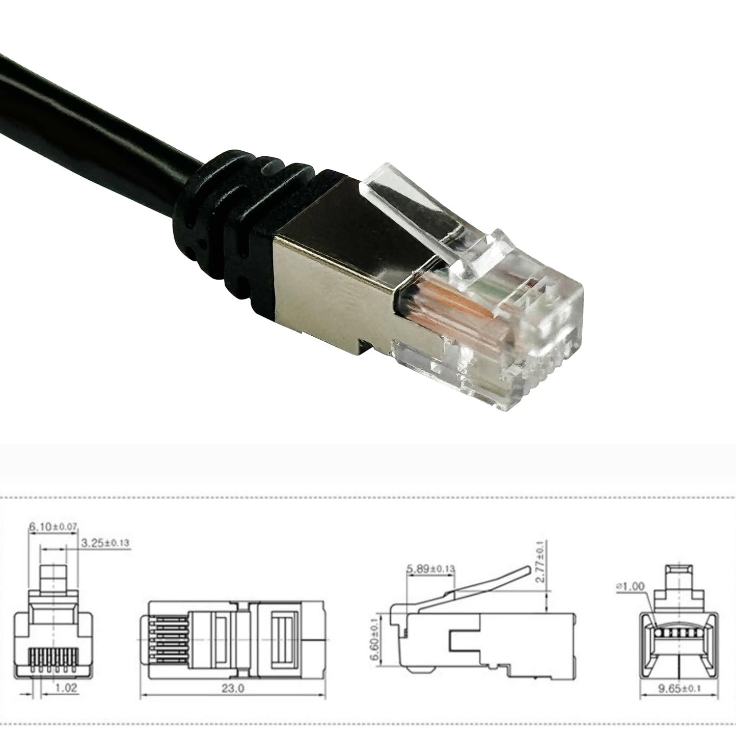 Jienk 2Pcs RJ11 Male to 6 Pins Screw Terminal Block Adapter for Cat3 Telephone Handset Cords Extender Cable, RJ12 6P6C to 6pin Terminal Extension…