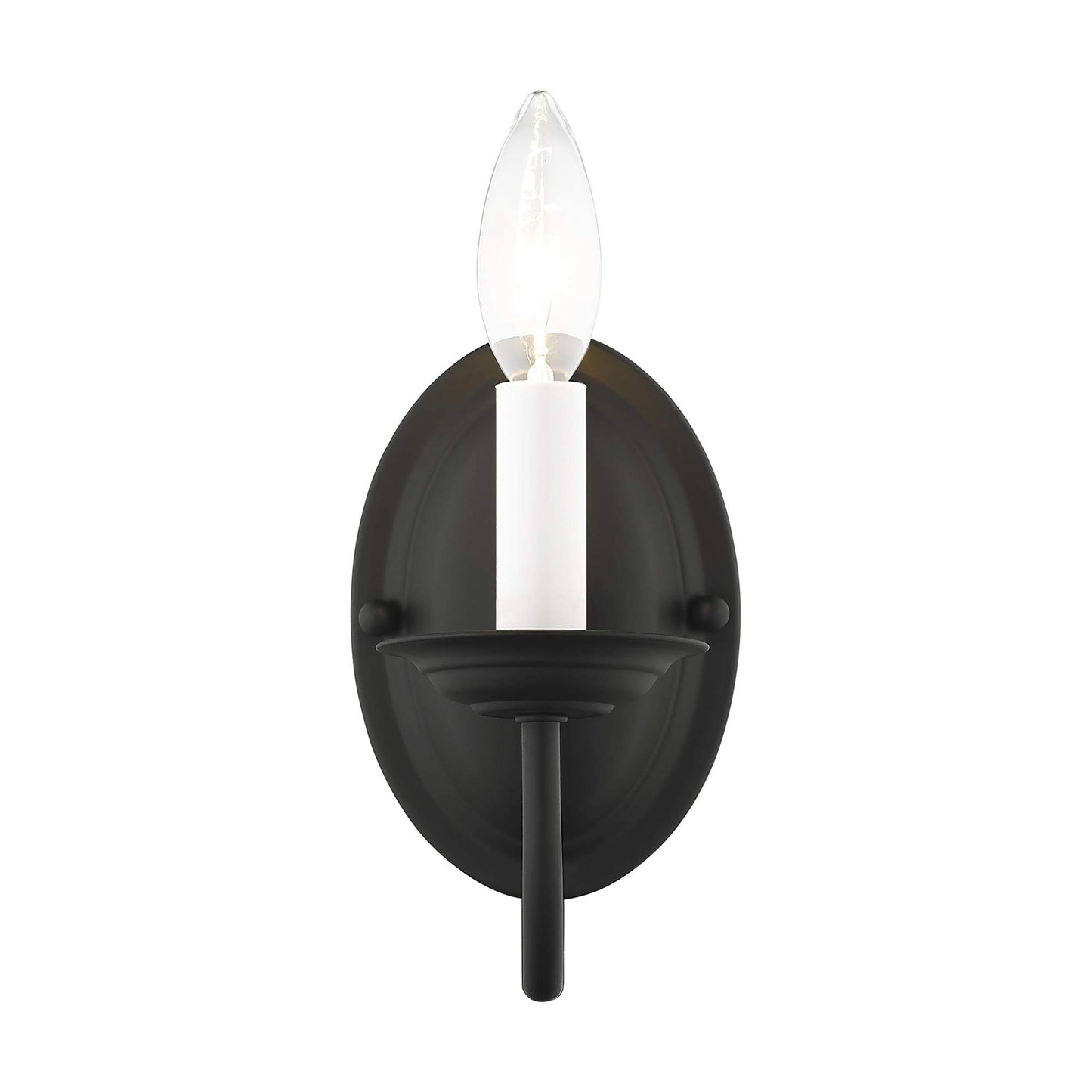 Livex Lighting 4151-04 Home Basics 1 Light Black Wall Sconce