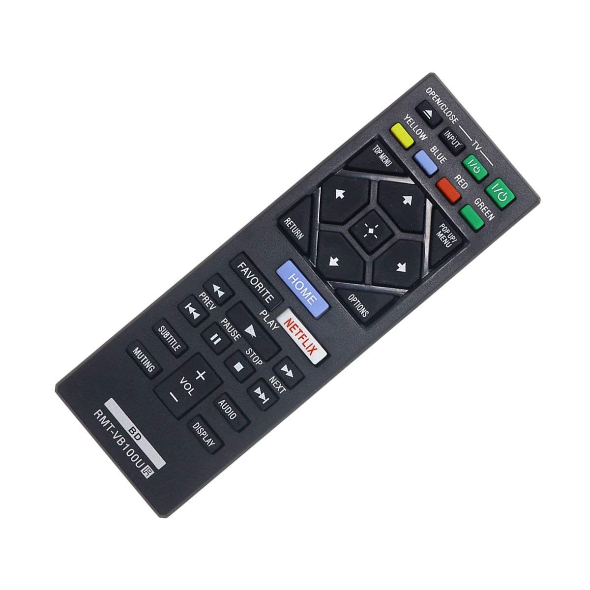 RMT-VB100U Blu-ray Remote Control Compatible with Sony BD Bluray Player BDP-S4500 BDP-S5500 BDP-S6500 BDP-BX150 BDP-BX350 BDP-BX550 BDP-BX650