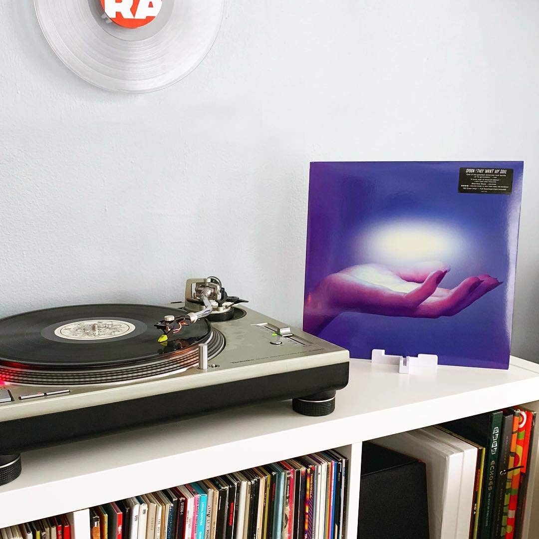 Record Props - Vinyl Record Display - Combine vinyl and album cover on wall. Doubles as a now playing tabletop stand.