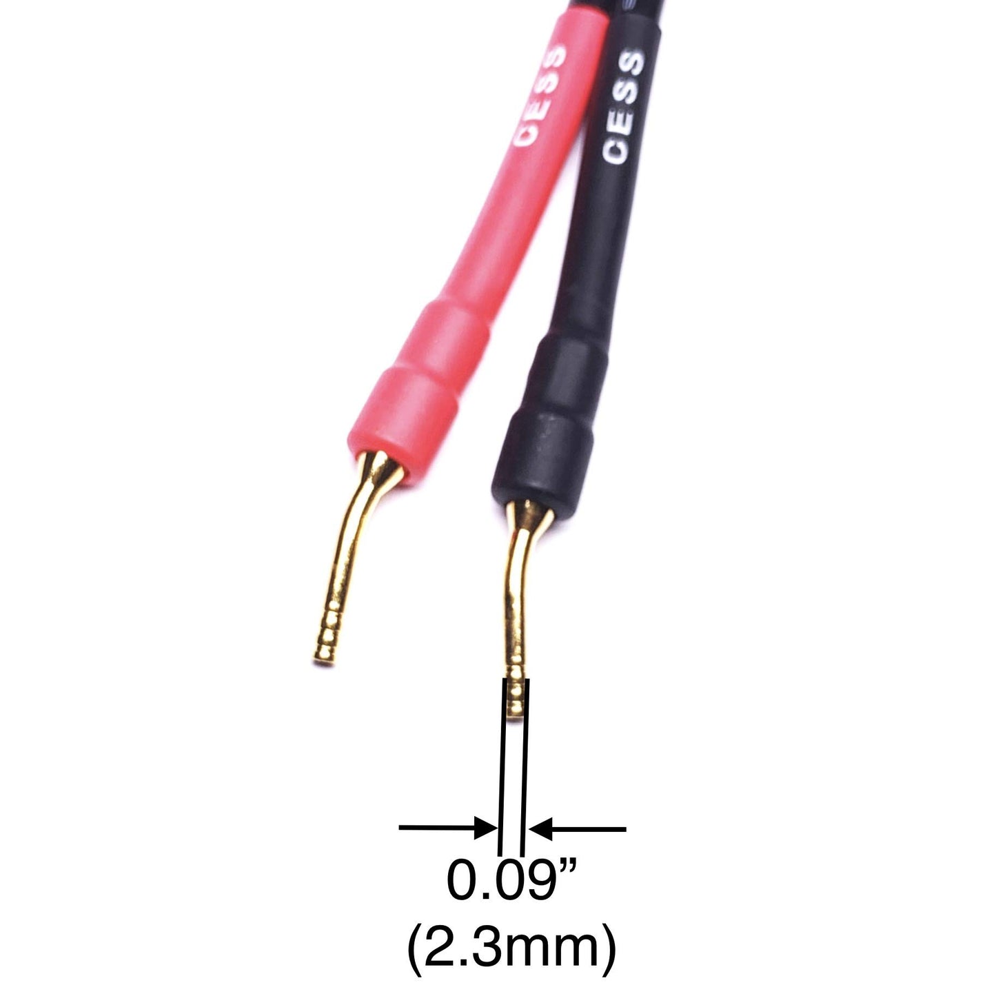 CNCESS 2mm Pin Screw Banana Plug to 4mm Female Banana Jack Adapter Cable, 6 Inch, 2 Pack
