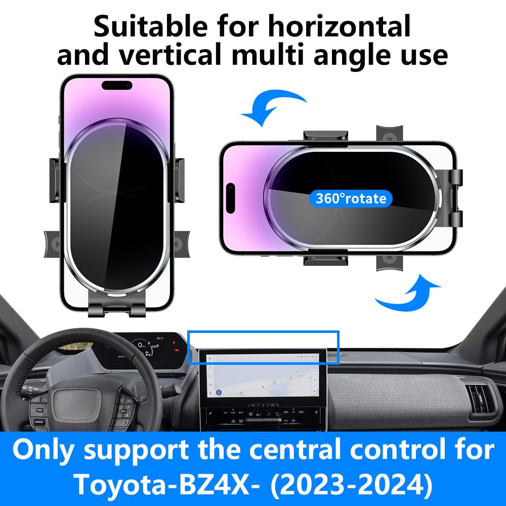 Car Phone Holder For Toyota BZ4X 2023 2024 2025, Subaru Solterra 2023 2024 2025 Auto Accessories Navigation Screen Bracket Interior Decoration