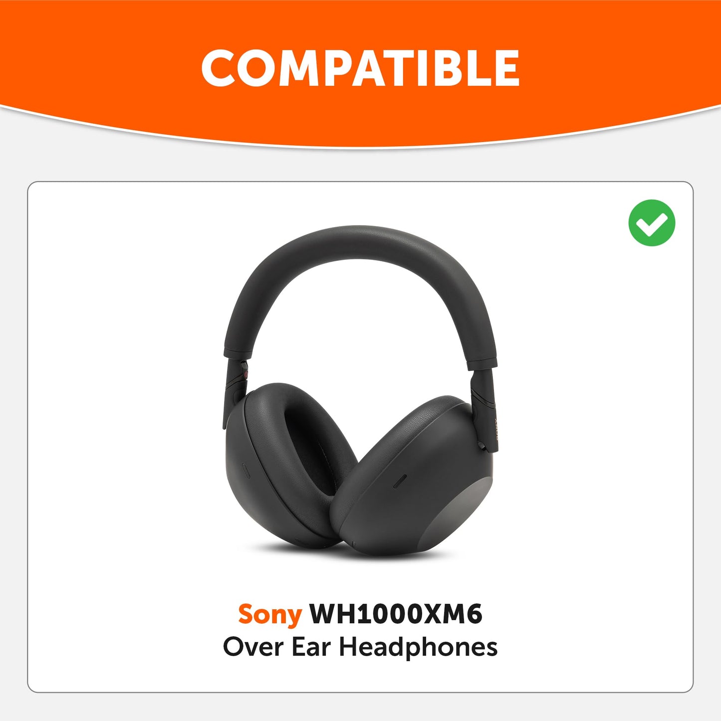 WC PadZ XM6 - Premium Replacement Earpads Compatible with Sony WH-1000XM6 Headphones by Wicked Cushions | Enhanced Comfort, Durable PU Leather & Sound