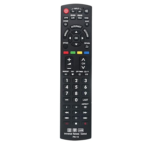 New Universal Controller Replaced Remote Works for 99% Panasonic LED LCD LEARN 3D TV Also SUBs N2QAYB000926 N2QAYB000485 N2QAYB000837